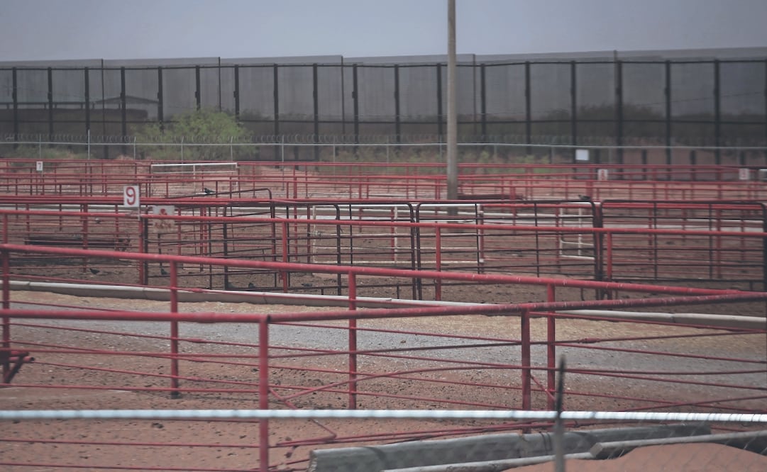 Este martes los corrales ubicados en la frontera de Ciudad Juárez, donde se concentran los animales que deben cruzar a Estados Unidos, estaban vacíos. Foto: de Christian Torres. El Universal