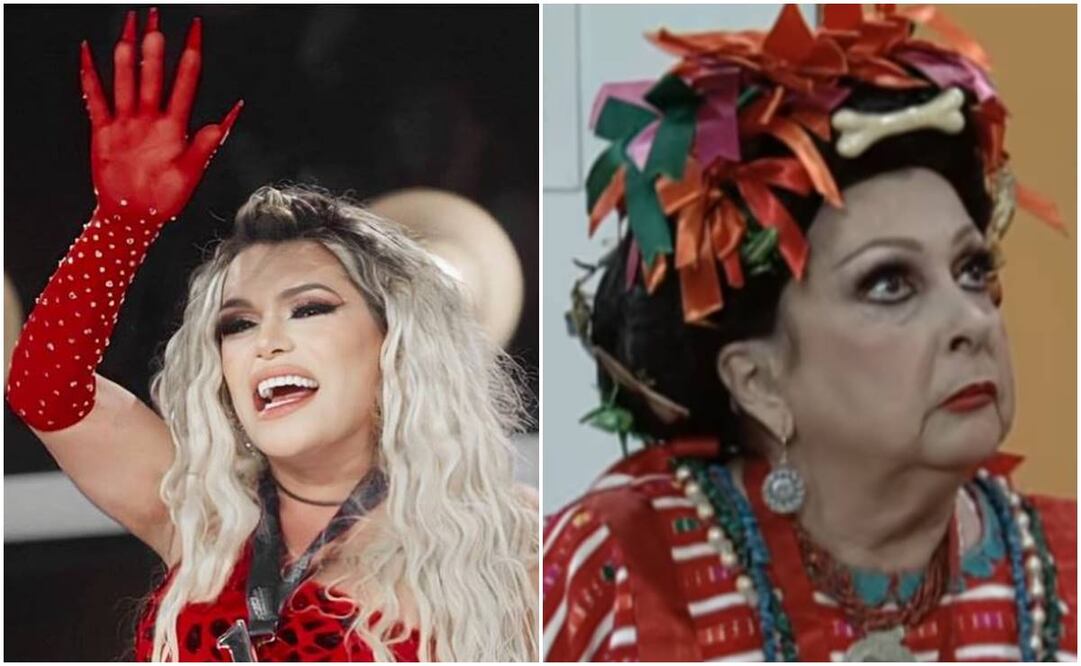 Wendy Guevara y la actriz Martha Ofelia Galindo en su papel de la maestra Canuta.