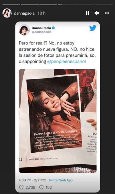 Danna Paola no habla de su cuerpo y explica por qué