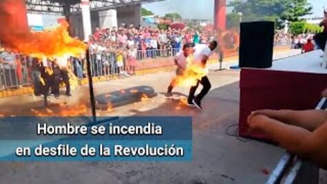 Policía municipal de Tabasco se incendia