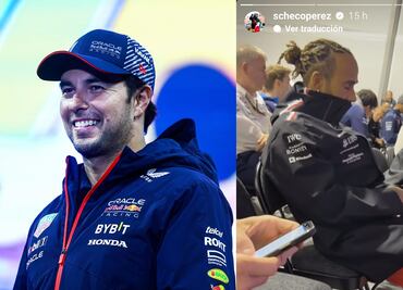 Checo Pérez graba a Lewis Hamilton mientras dormía en el GP de Las Vegas