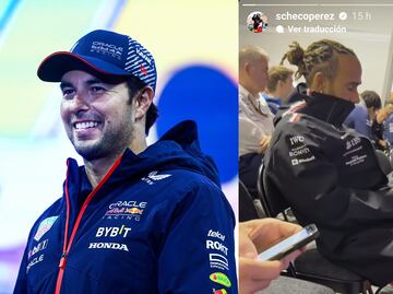 Checo Pérez graba a Lewis Hamilton mientras dormía en el GP de Las Vegas