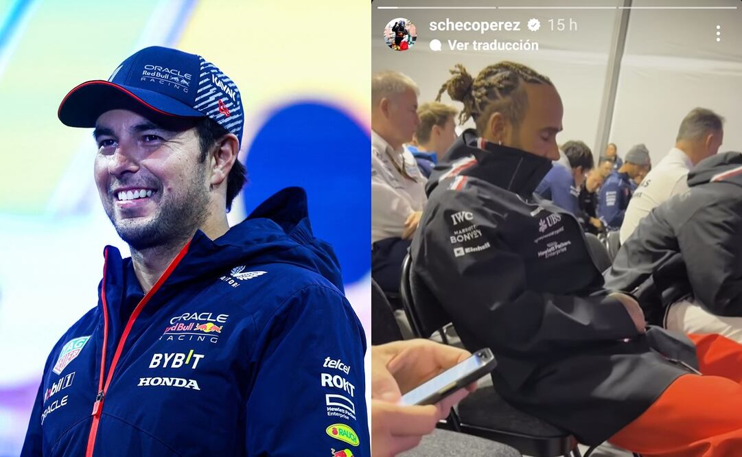 Checo Pérez graba a Lewis Hamilton mientras dormía en el GP de Las Vegas