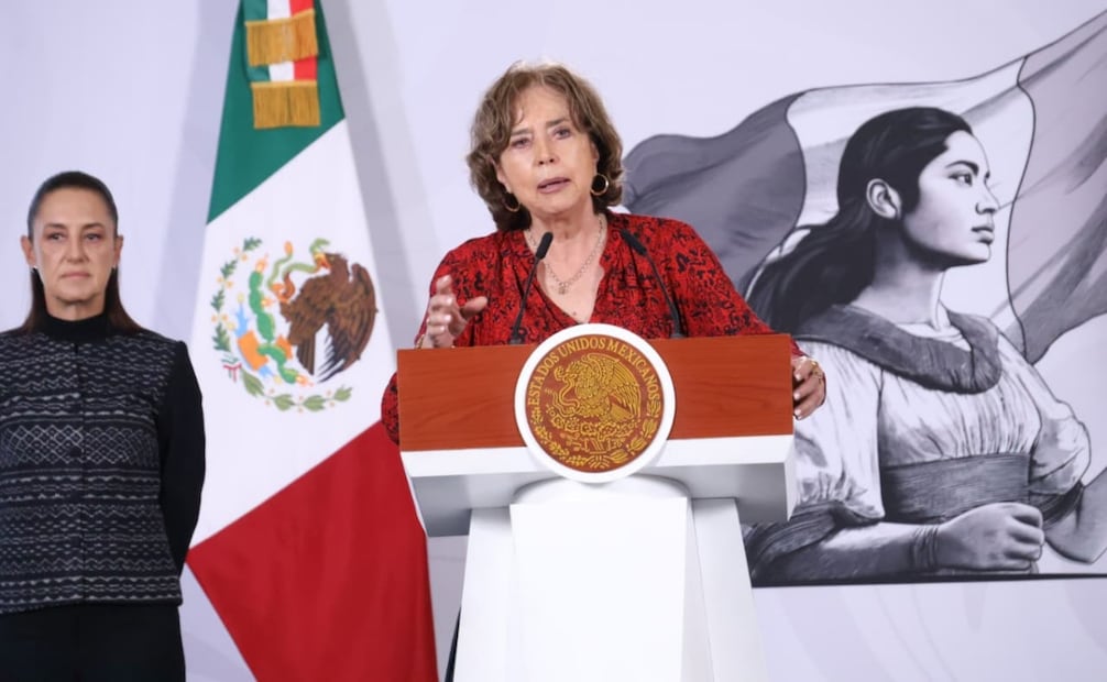 Conferencia matutina de la presidenta Claudia Sheinbaum Pardo en Palacio Nacional el 1 de julio de 2026. Foto: Karla Guerrero / EL UNIVERSAL