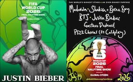 Justin Bieber se une al show del medio tiempo de la final del Mundial con Madonna, Shakira y BTS