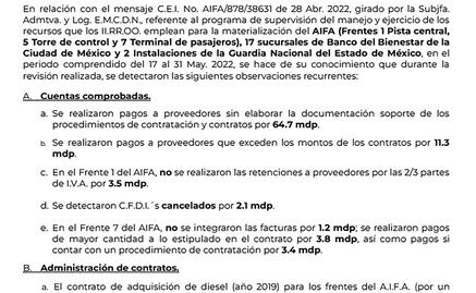Anomalías en obras del Ejército: auditoría