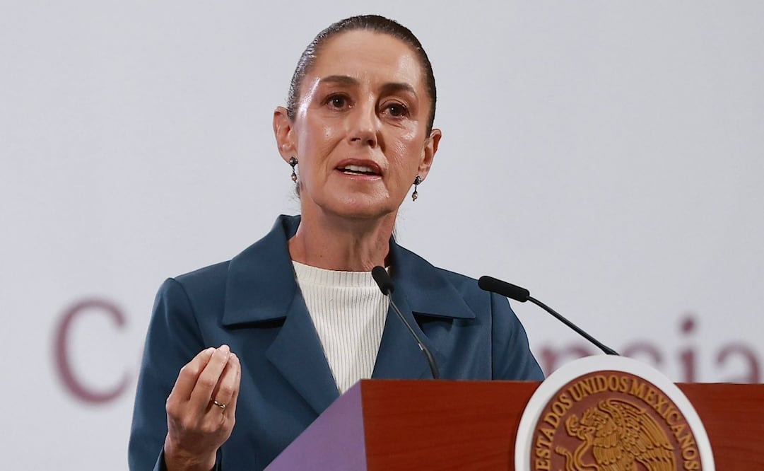 La presidenta Claudia Sheinbaum habla sobre el Grito de Independencia que dio el pasado 15 de septiembre. Foto: Berenice Fregoso / EL UNIVERSAL