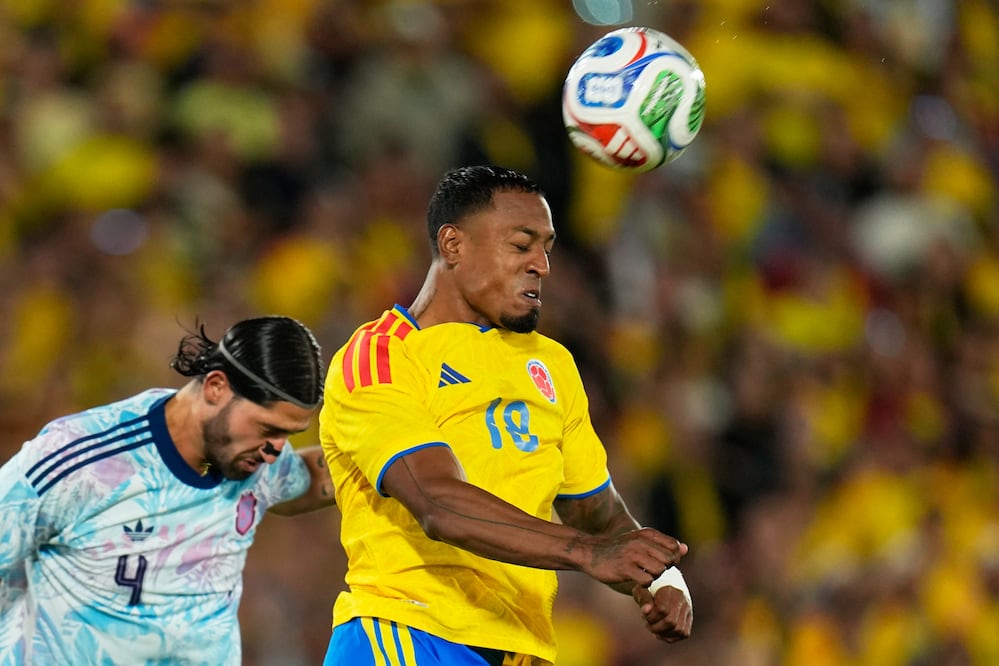 Willer Ditta con la selección de Colombia, durante un partido amistoso contra Costa Rica previo al Mundial de 2026 - Foto: AP