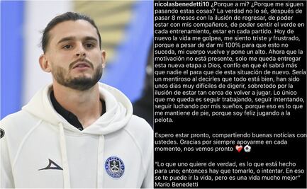 Nicolás Benedetti sufre otra grave lesión y conmueve con un emotivo mensaje: ¿Por qué a mí?