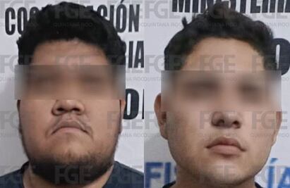 Capturan FGE de Quintana Roo a Luis Felipe “N” y Juan Pablo “N” por asesinato de ex gánster de Canadá