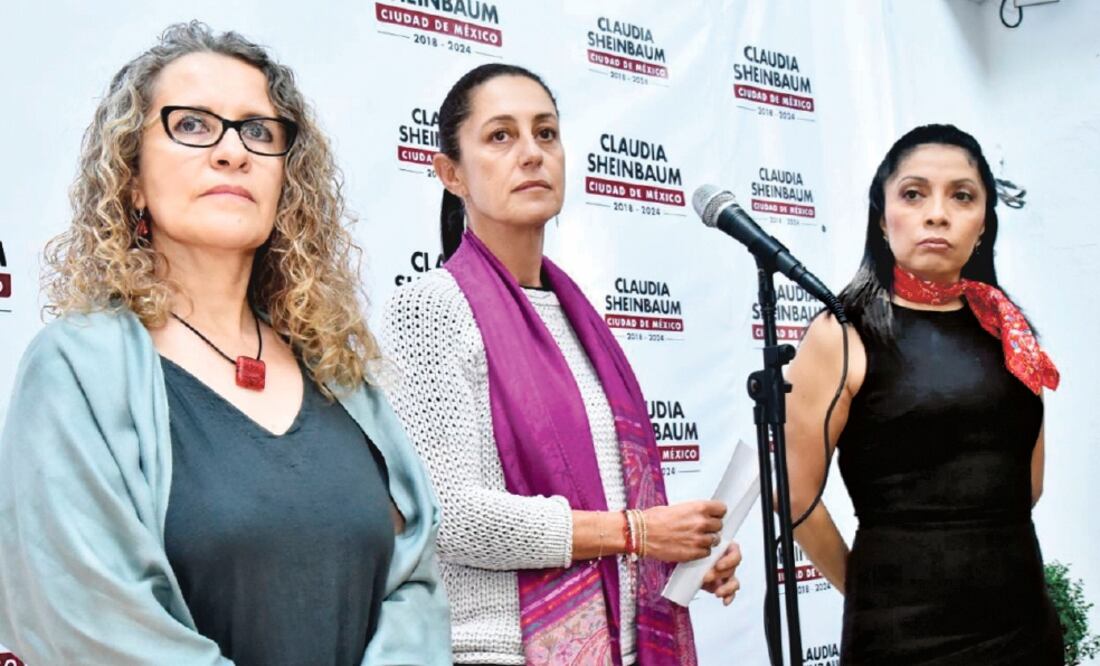 Claudia Sheinbaum (centro) dijo que Araceli Damián (izq.) y Esthela Damián (der.) deberán acabar con el uso clientelar de los programas sociales. Foto: ESPECIAL