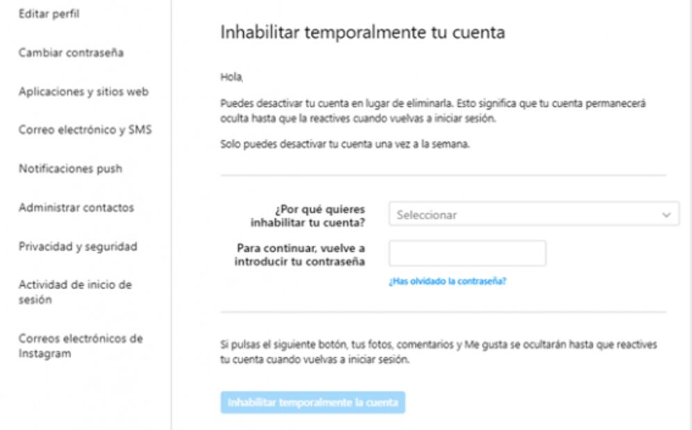 Guía para decirle adiós o hasta luego a Instagram