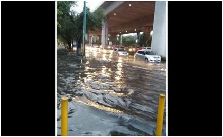 Lluvias dejan encharcamiento en Periférico y Viaducto