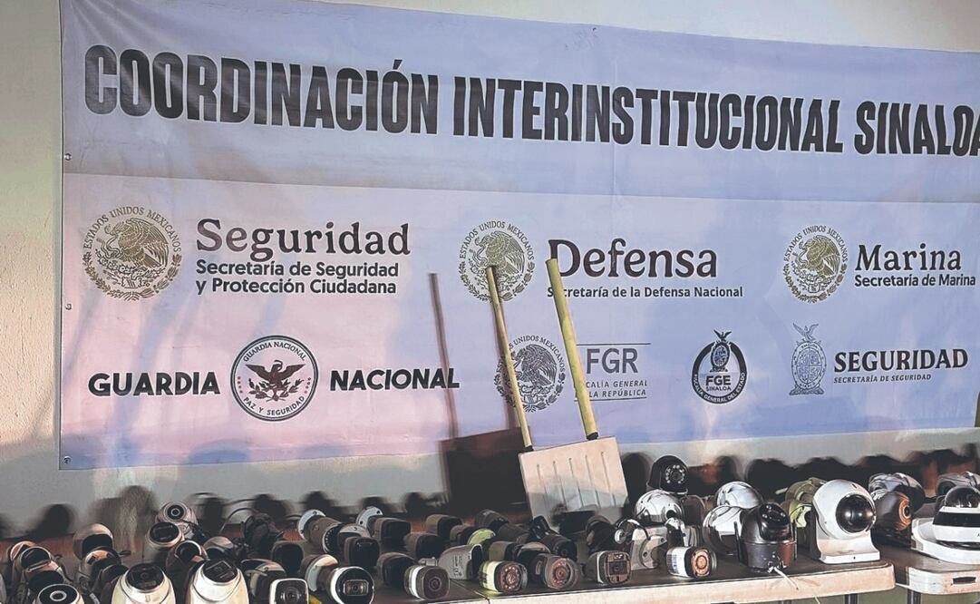 Las cámaras se encontraron en mobiliario público de Culiacán. Foto Especial