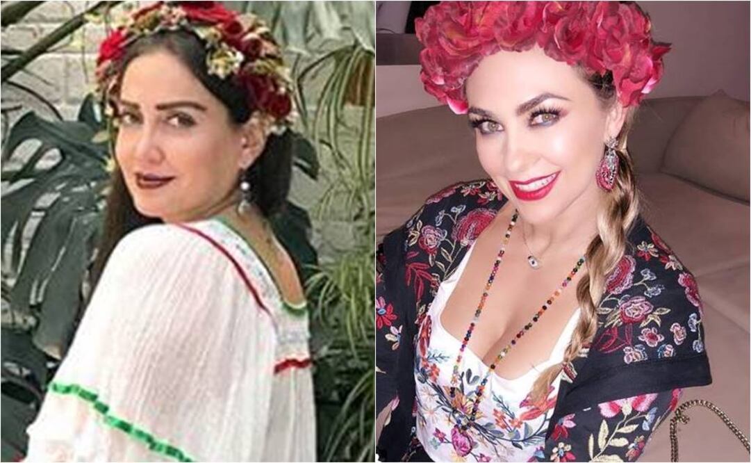 Celia Lora y Aracely Arámbula mostraron su amor por México inspirándose en los trajes típicos de nuestro país FOTO: INSTAGRAM