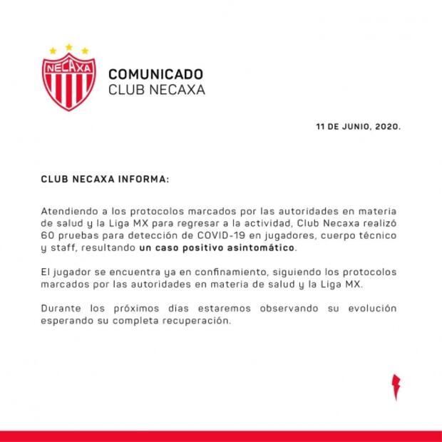 Necaxa confirma un caso positivo a Covid-19