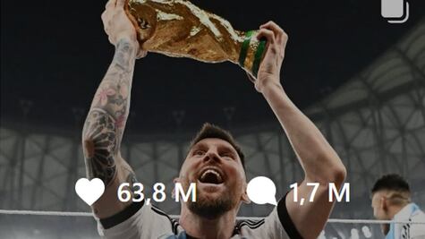 El posteo de Messi que batió el récord de "me gusta” en Instagram