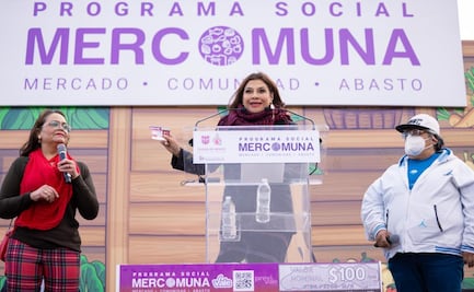 Clara Brugada entrega vales de Mercomuna; confía en aprobación del paquete presupuestal