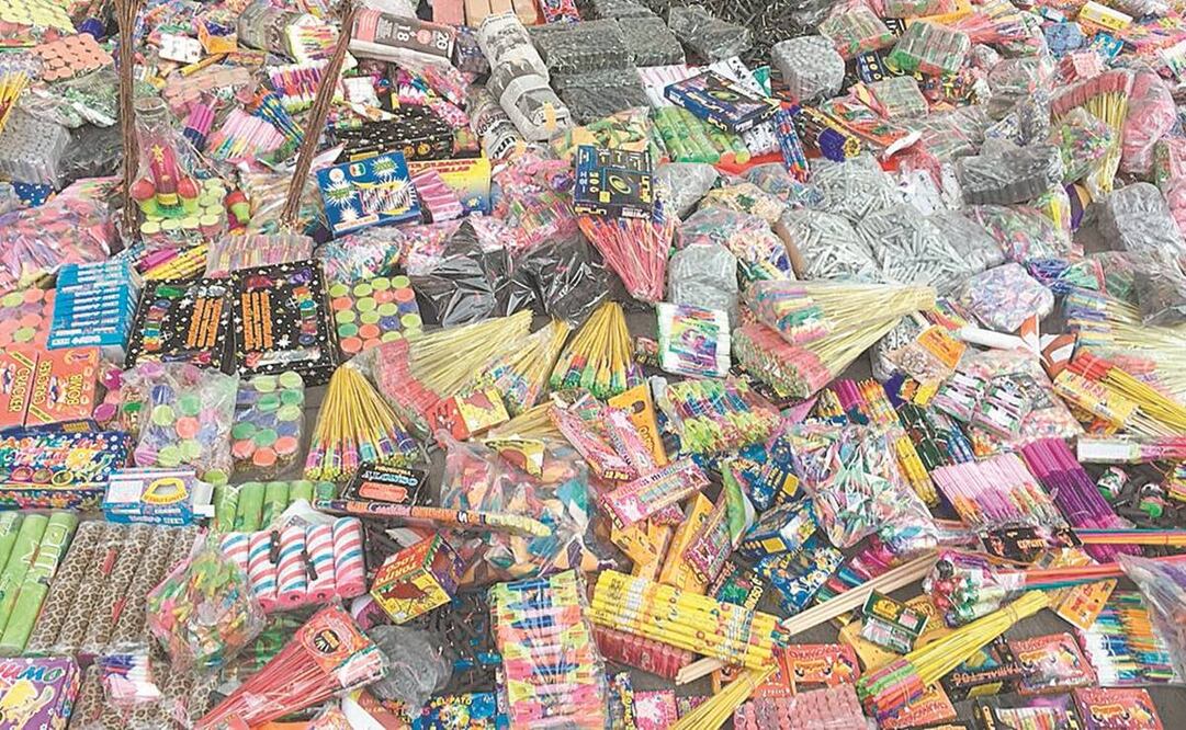 Decomiso de mariguana y pirotecnia. Foto: Archivo/ EL UNIVERSAL.