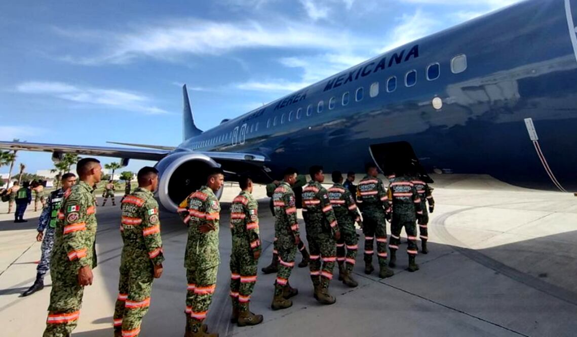 Más de 20 mil efectivos del Ejército y de la Marina están en alerta en Sinaloa y Baja California Sur, para atender los efectos del huracán “Norma”. Foto: especial