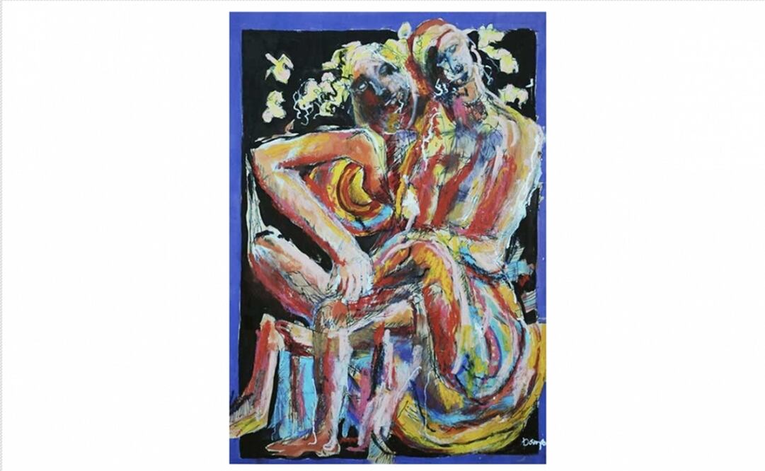 La obra se titula Dipinto sulle orme del dinamismo metafisico. Ritratto di una donna elegante Maria Elena Boschi (Pintura sobre las huellas del dinamismo metafísico. Retrato de una mujer elegante Maria Elena Boschi). (FOTO: Especial) 