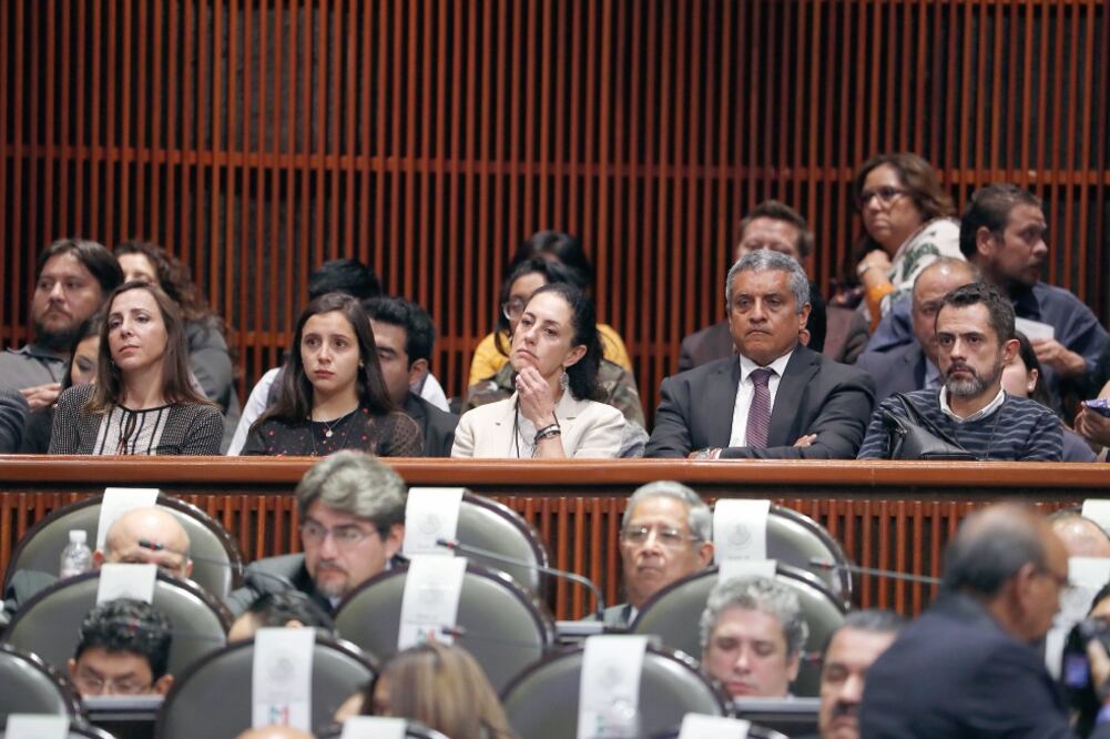 Claudia Sheinbaum Pardo en la reunión previa a la instalación del nuevo periodo ordinario de sesiones del Congreso de la Unión. FOTO: TOMADA DE TWITTER
