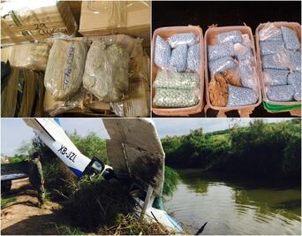 Aseguran avioneta y vehículos con droga en Sinaloa
