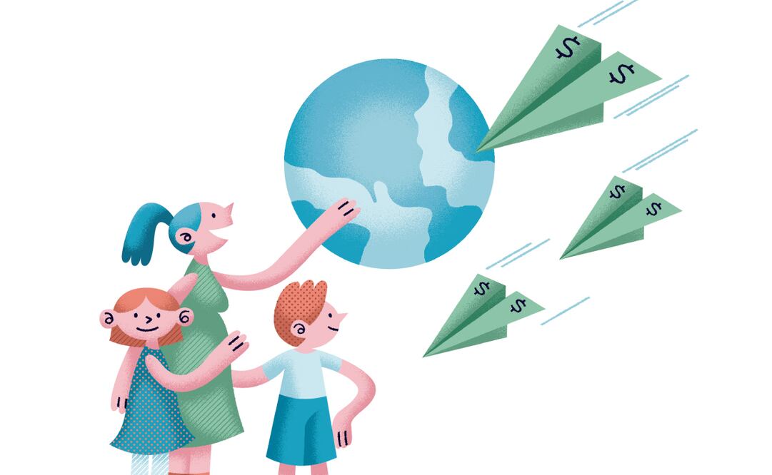 Remesas, su importancia en las finanzas familiares. Ilustración de Iván Vargas