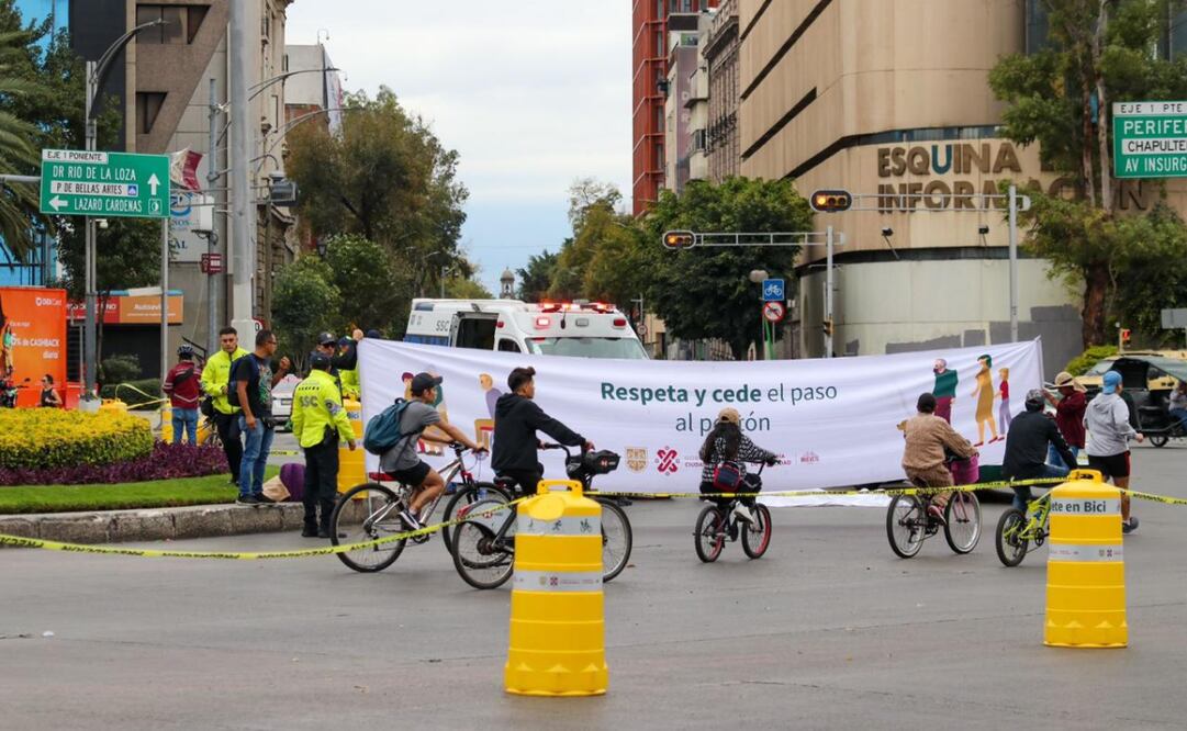 Ciclista muere por infarto en Avenida Paseo de la Reforma. Foto: Germán Espinosa/ EL UNIVERSAL
