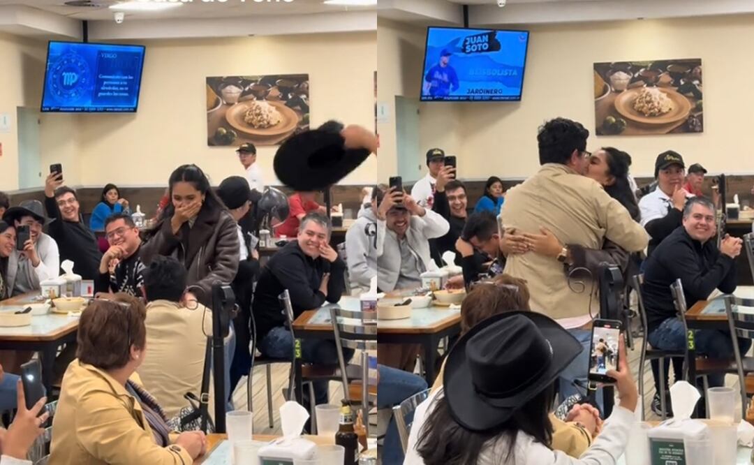 Pareja se compromete en restaurante de antojitos mexicanos. Foto: TikTok