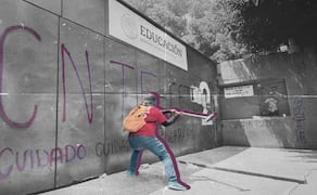 La CNTE mantiene una huelga a días de la inauguración del Mundial 2026.  |  Imagen: Angélica Vázquez con foto de EL UNIVERSAL.