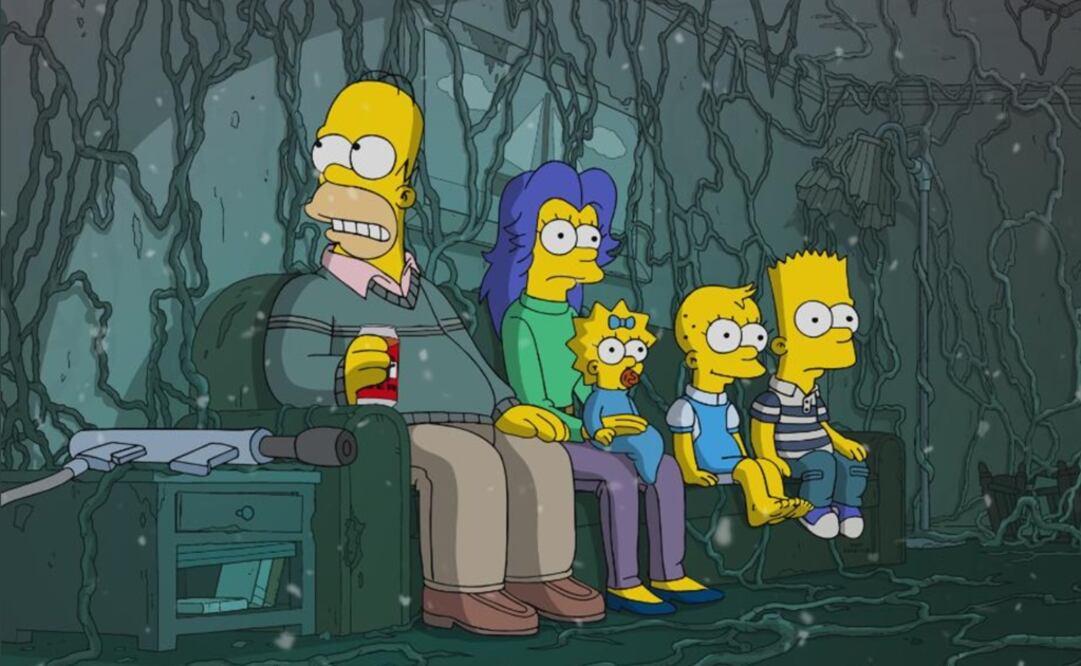 "Los Simpson" hacen homenaje a la serie de Netflix en su especial de Halloween. Foto: Captura Twitter