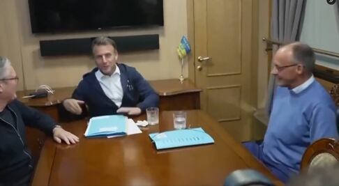 Francia desmiente que Macron y líderes europeos estuvieran consumiendo cocaína, tras video viral; revela qué era lo que estaba en la mesa