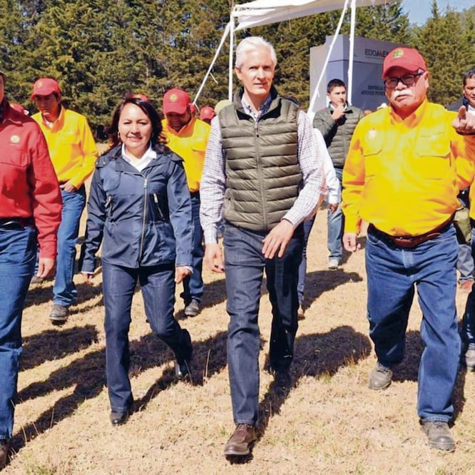 Alfredo del Mazo dijo que el incremento de la masa forestal se debe, en primer lugar, al apoyo de los ejidatarios que cuidan sus bosques. ESPECIAL