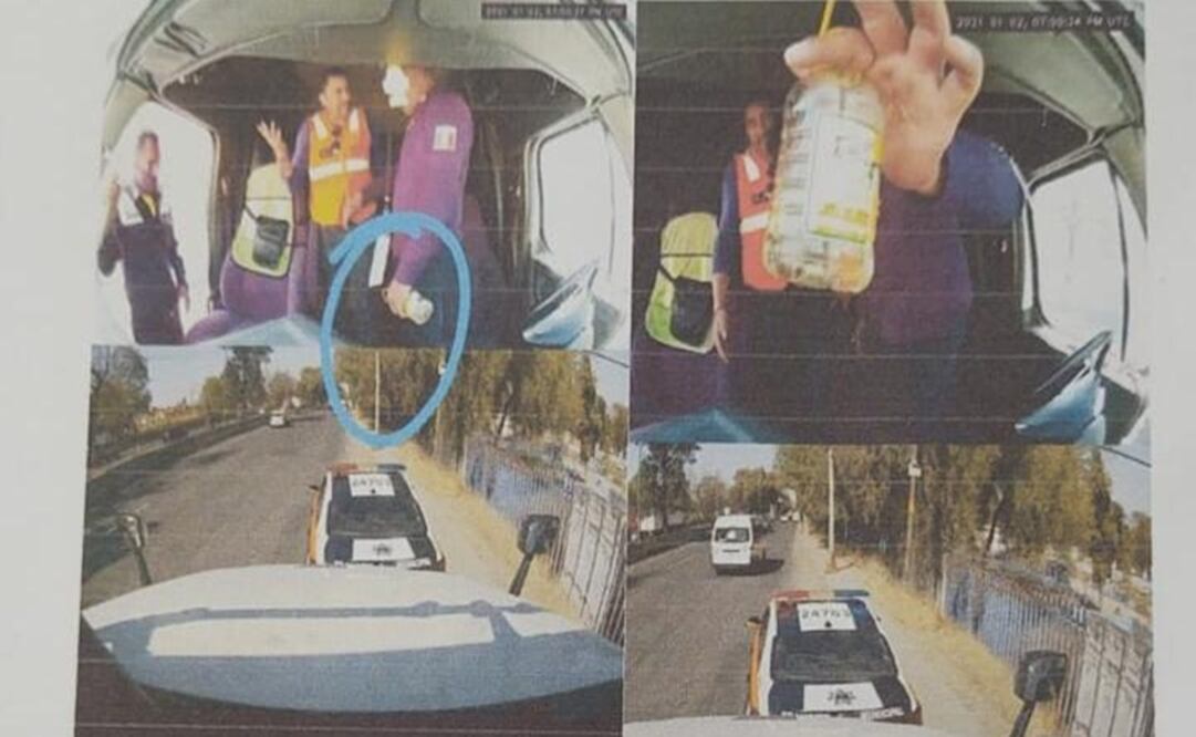 En el video se observa a un policía municipal que hizo uso excesivo de la fuerza contra el conductor de un tráiler. Foto: Especial