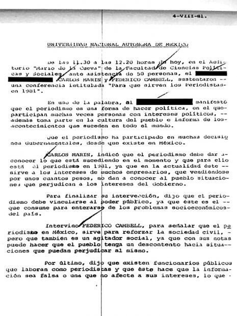 Espionaje a periodistas: DFS puso la lupa en Marín y Riva Palacio