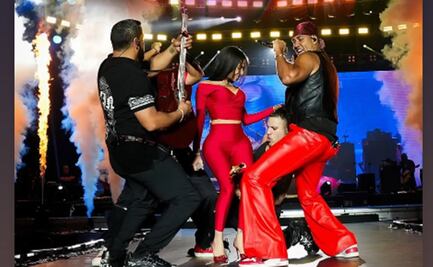 Critican a integrante de Aventura por morder y hacer tocamientos indebidos a Yailin la Más Viral