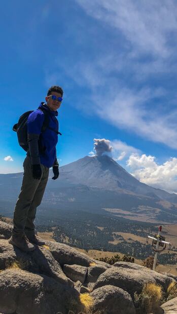 Gerardo Matamoros, influencer que subió al Popocatépetl. Foto: Cortesía