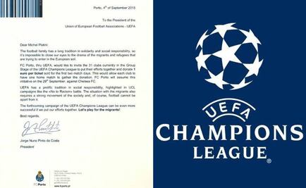 Proponen donar ingresos de Champions League a refugiados