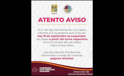 Suspenden clases en Los Cabos por tormenta tropical Madeline 