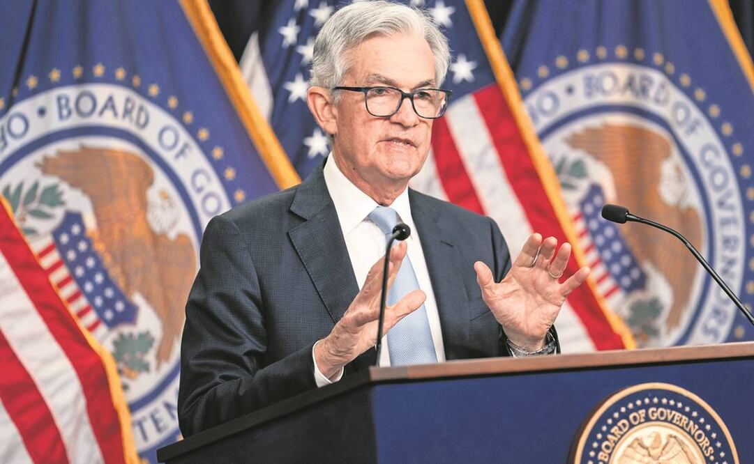 El presidente de la Reserva Federal, Jerome Powell, dio una conferencia tras subir la tasa de interés al nivel más alto en 15 años. Foto: Liu Jie/ Xinhua
