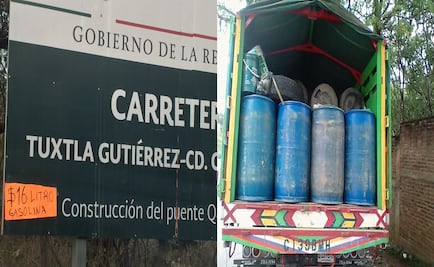 Decomisan casi 14 mil litros de gasolina en Chiapas procedente de Guatemala