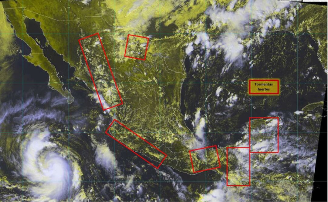 El huracán aún se encuentra retirado del territorio sudcaliforniano, a unos 820 kilómetros al oeste-suroeste de Manzanillo, Colima, no obstante podría generar lluvias. Foto: Twitter. @@conagua_mx