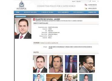 Interpol hace pública ficha roja contra Duarte
