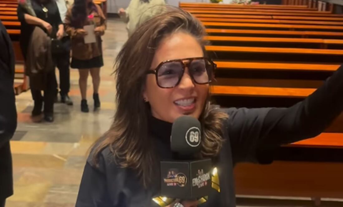 Yolanda Andrade reaparece muy recuperada en misa dedicada a Silvia Pinal.