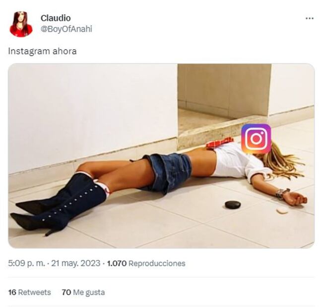 Caída de Instagram Meme
