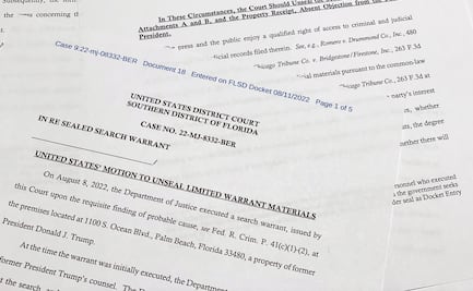 Documentos de “alto secreto” fueron encontrados por FBI en mansión de Trump: WSJ