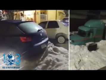 Granizada en Guadalajara alcanza hasta un metro de altura