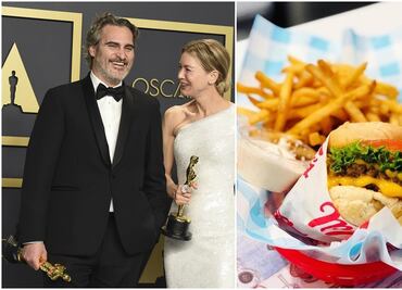 Joaquin Phoenix celebra su Oscar como mejor actor con hamburguesa vegana