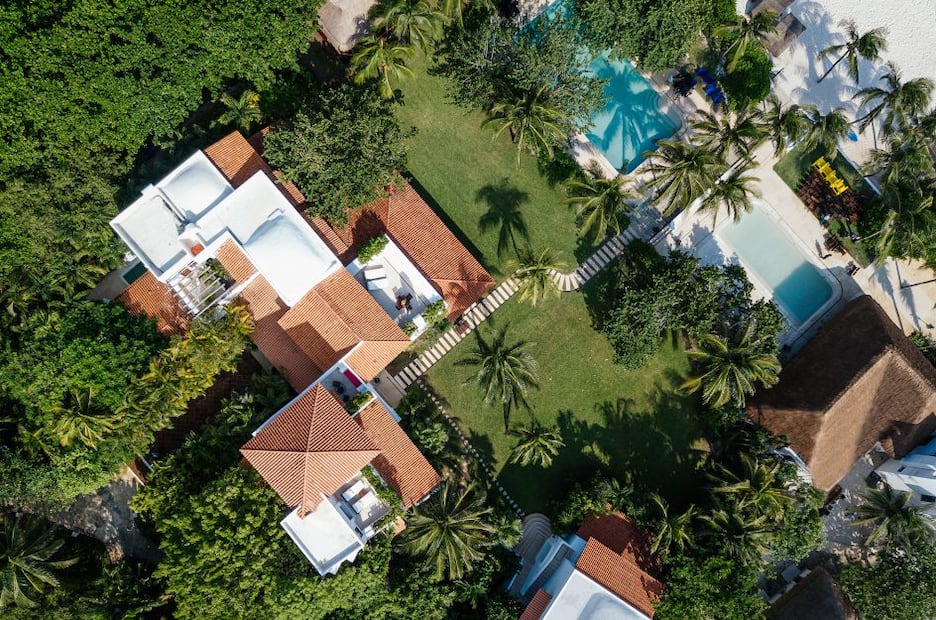 Lo que fue la casa vacacional de una duquesa italiana, hoy es Hotel Esencia. Foto: Hotel Esencia